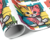 Grappige Baby Kitty Cat Baby Gift Wrap Cadeaupapier (Rol Hoek)