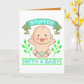 Grappige baby knuffel voeg bericht toe kaart (Gele Bloem)