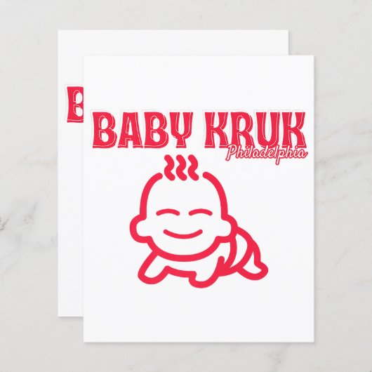 Grappige Baby Kruk Philadelphia Premium (Voorkant / Achterkant)