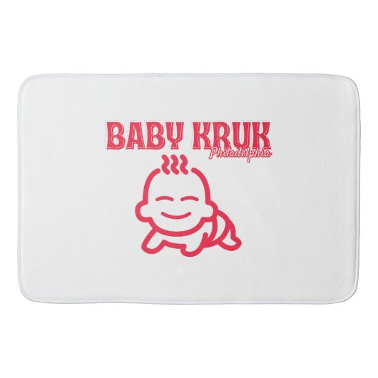 Grappige Baby Kruk Philadelphia Premium Badmat (Voorkant)