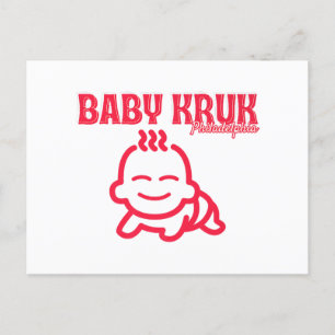 Grappige Baby Kruk Philadelphia Premium Briefkaart
