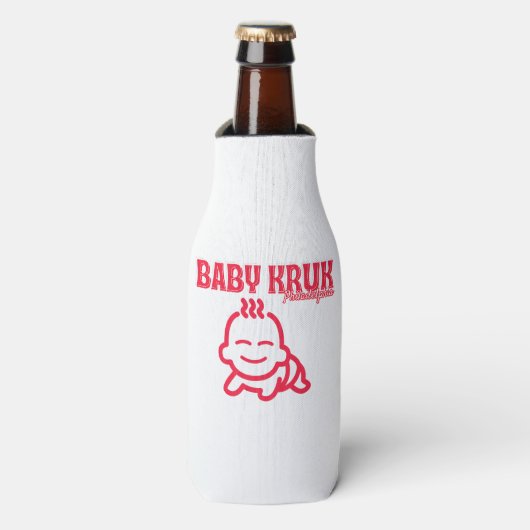 Grappige Baby Kruk Philadelphia Premium Flesjeskoeler (Fles Voorkant)