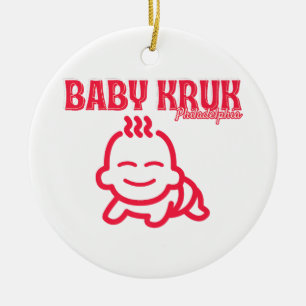 Grappige Baby Kruk Philadelphia Premium Keramisch Ornament