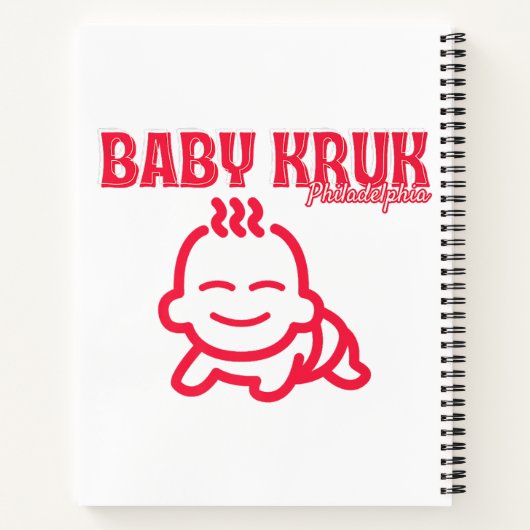 Grappige Baby Kruk Philadelphia Premium Notitieboek (Achterkant)
