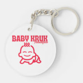 Grappige Baby Kruk Philadelphia Premium Sleutelhanger (Achterkant)
