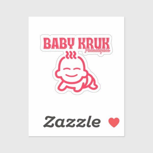Grappige Baby Kruk Philadelphia Premium Sticker (Vel)
