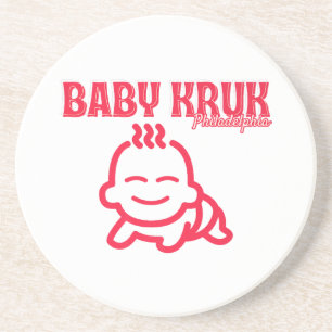 Grappige Baby Kruk Philadelphia Premium Zandsteen Onderzetter