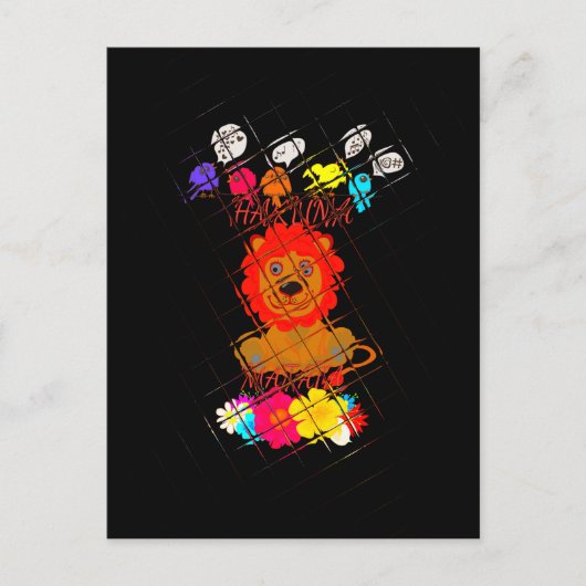 Grappige Baby Lion King: Hakuna Matata Art Design Briefkaart (Voorkant)