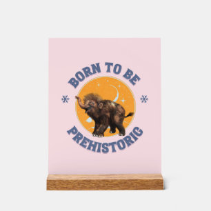 Grappige Baby Mammoet Prehistorische Verjaardag Acryl Bord