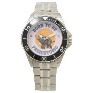 Grappige Baby Mammoet Prehistorische Verjaardag Horloge