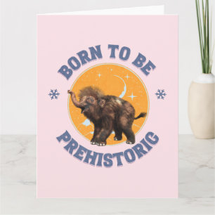 Grappige Baby Mammoet Prehistorische Verjaardag Kaart
