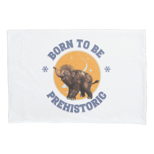 Grappige Baby Mammoet Prehistorische Verjaardag Kussensloop (Voorkant)