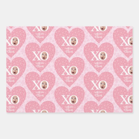 Grappige Baby Meisje Foto Collage Personaliz Inpakpapier Vel (Voorkant 3)