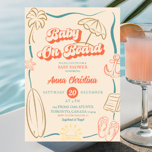 Grappige Baby on Board Baby Shower Kaart