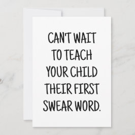 Grappige Baby Shower Felicitatiekaart voor Nieuwe  Kaart