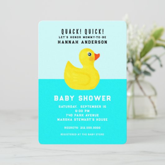 Grappige baby shower kaart (Staand voorkant)