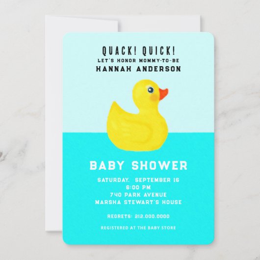 Grappige baby shower kaart (Voorkant)