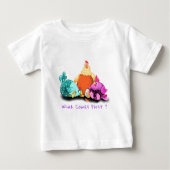 Grappige Baby T-shirt kippen wachten op ei om uit  (Voorkant)