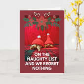 Grappige Baby Turtles Beste Vrienden Naughty List Kaart (Gele Bloem)