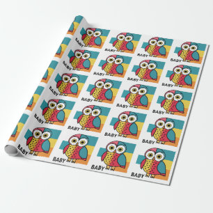 Grappige Baby Uil Baby Gift Wrap Cadeaupapier