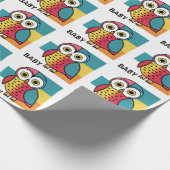 Grappige Baby Uil Baby Gift Wrap Cadeaupapier (Hoek)