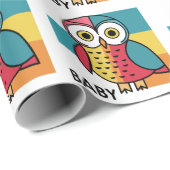 Grappige Baby Uil Baby Gift Wrap Cadeaupapier (Rol Hoek)