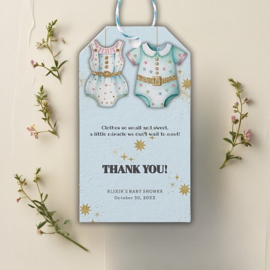 Grappige babykleding genderneutraal Baby shower Cadeaulabel