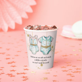 Grappige babykleding genderneutraal Baby shower Papieren Bekers