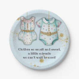 Grappige babykleding genderneutraal Baby shower Papieren Bordje