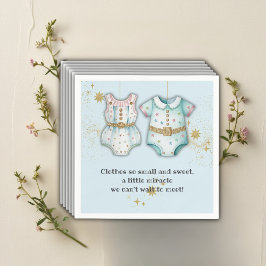 Grappige babykleding genderneutraal Baby shower Servet