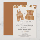 Grappige babykleding geslacht onthullen kaart (Voorkant / Achterkant)