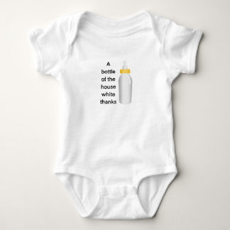 Grappige babykleren “House White” melkflesje Romper