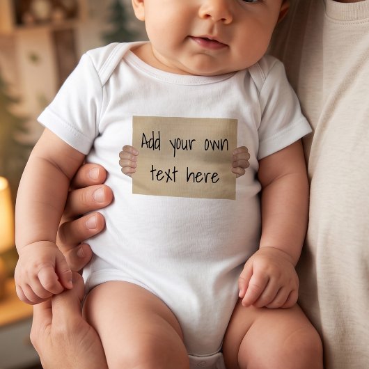 Grappige baby's kartonnen protestbord - Aanpasbaar Romper