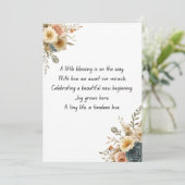 Grappige babyshower feest uitnodiging template (Staand voorkant)