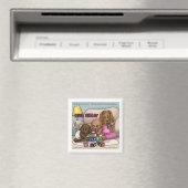 Grappige babysitter-magneet met Ierse Setter Magneet (Insitu (Vaatwasser))