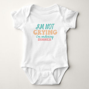 Grappige babyspreuk dinerbestelling romper