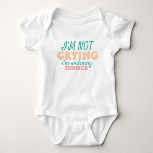 Grappige babyspreuk dinerbestelling romper (Voorkant)