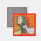 Grappige Bach componist magneet (Voorkant / Achterkant)