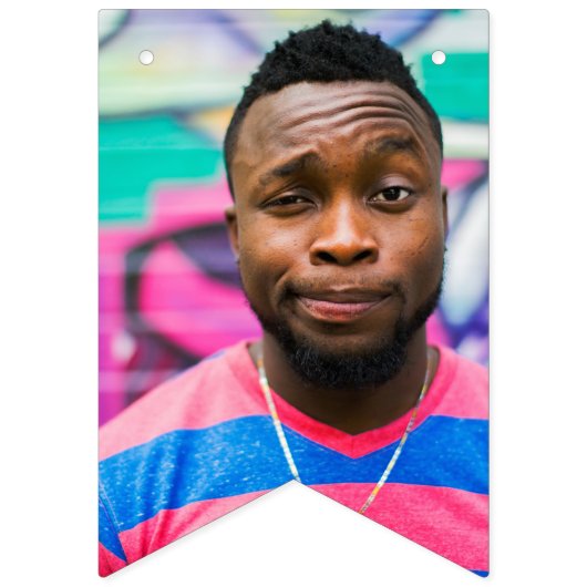 Grappige Bachelorette Groom Face Banner Aangepaste (Derde vlag)