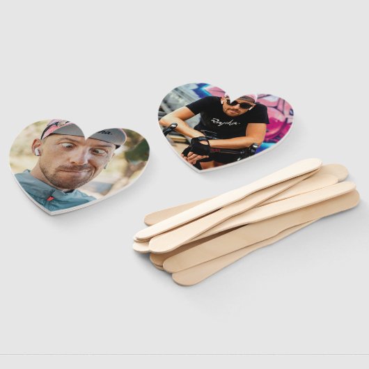 Grappige Bachelorette Grooms Gezicht Uitgesneden H Handwaaier (Niet-gemonteerd)