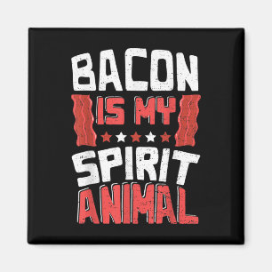 Grappige Bacon_ Bacon Is My Spirit Animal - BBQ Magneet