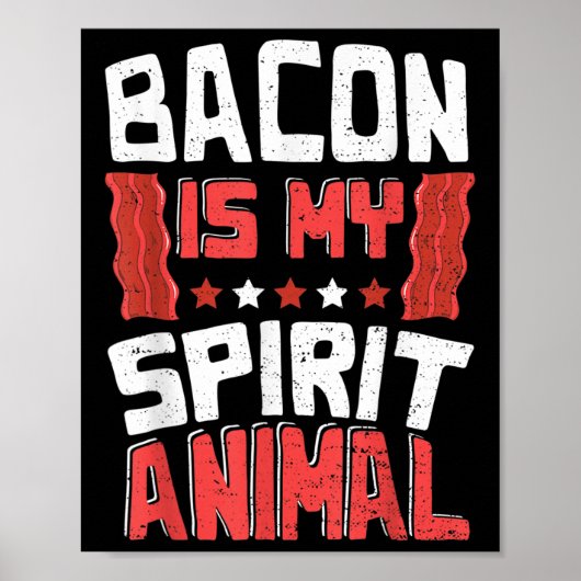 Grappige Bacon_ Bacon Is My Spirit Animal - BBQ Poster (Voorkant)
