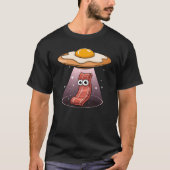 Grappige Bacon Ontvoering door Egg UFO Schattige O T-shirt (Voorkant)
