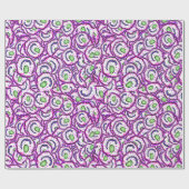 Grappige bacterieën tekening motief willekeurig pa cadeaupapier (Vlak)