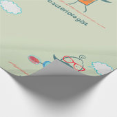 Grappige bacterioloog wetenschapper met grote snor cadeaupapier