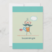 Grappige bacterioloog wetenschapper met grote snor kaart (Voorkant)