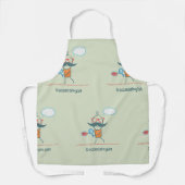 Grappige bacterioloog wetenschapper met grote snor schort (Voorkant)