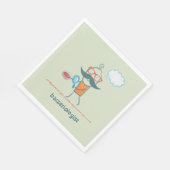 Grappige bacterioloog wetenschapper met grote snor servet (Hoek)