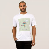 Grappige bacterioloog wetenschapper met grote snor t-shirt (Voorkant volledig)
