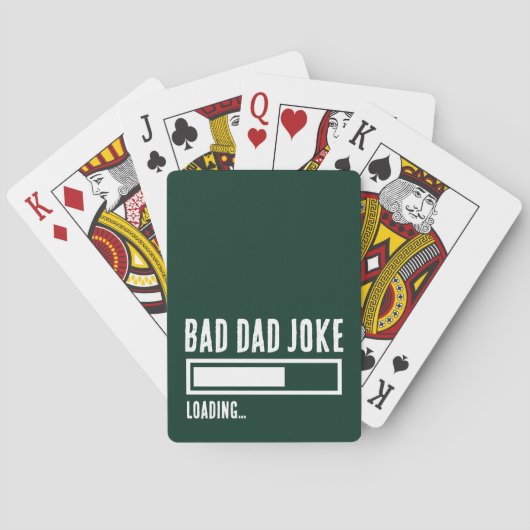 Grappige Bad Dad Joke Loading Pokerkaarten (Achterkant)